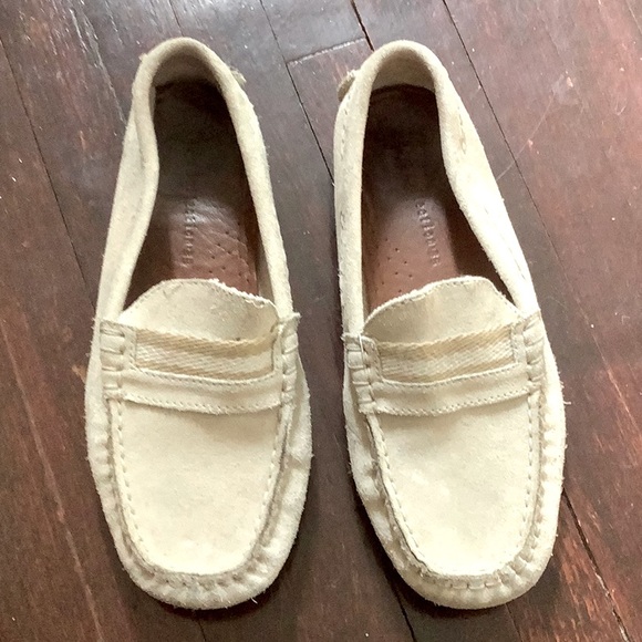 Zara kids cream nubuck suede slip on loafers, size 3.5 - Picture 1 of 6